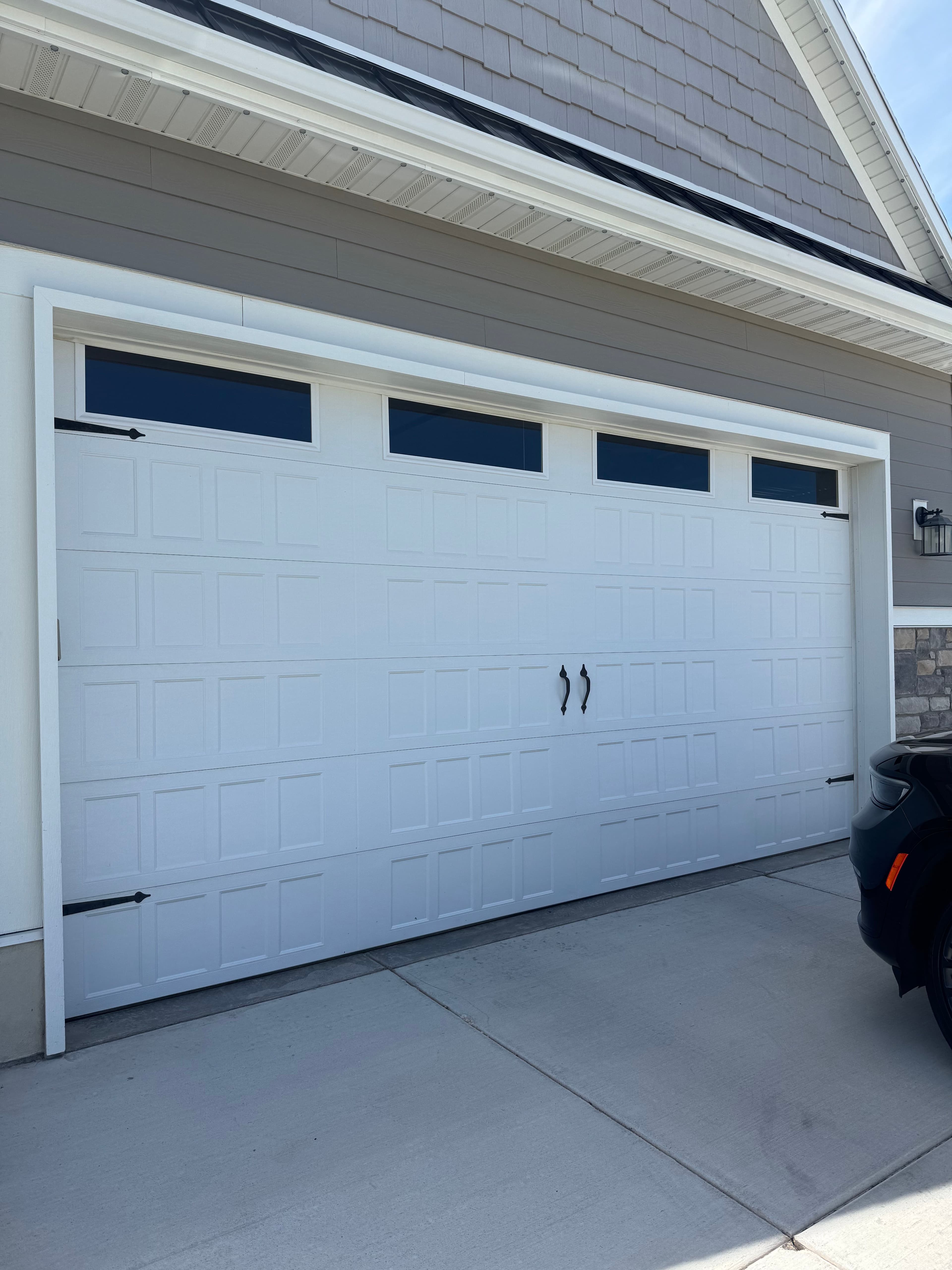Project Fresh Garage Door Installation with Decorative Hardware That Delivers image